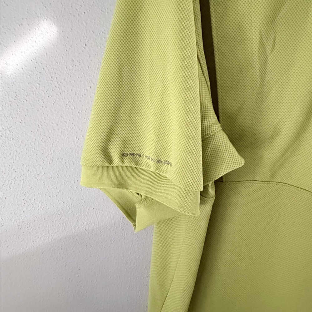 Columbia PFG Mens Polo‎ Shirt Green Vented Back Omni-Shade Knit Short Sleeve L - Picture 6 of 8